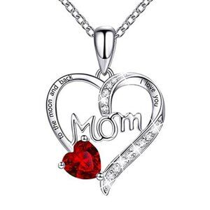 Love Heart Pendant Necklaces for Women, Mother's Day Gifts for Mom Grandma Wife